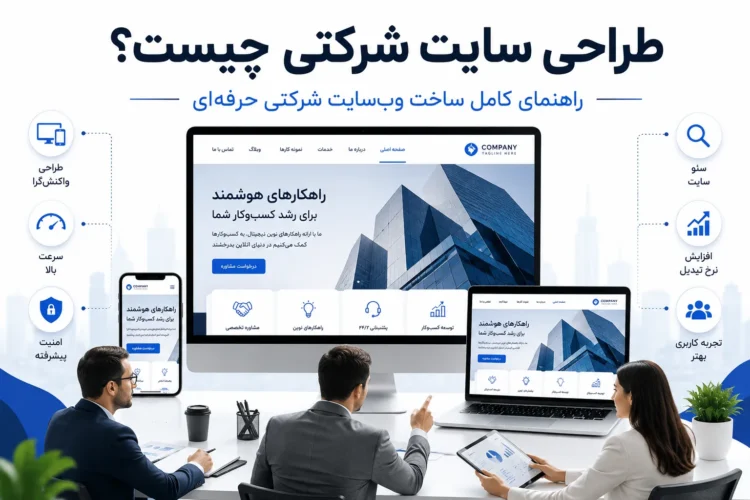طراحی سایت شرکتی چیست؟ راهنمای کامل ساخت وبسایت شرکتی حرفهای